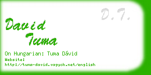 david tuma business card